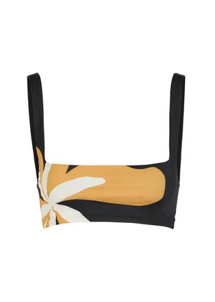 Cala de la Cruz Francesca Floral-print Bikini top - Black - S (UK8-10 / S)