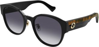 Gucci GG1304SK Asian Fit 001 Womens Sunglasses Black Size 56 - Free RX Lenses - Free RX Lenses