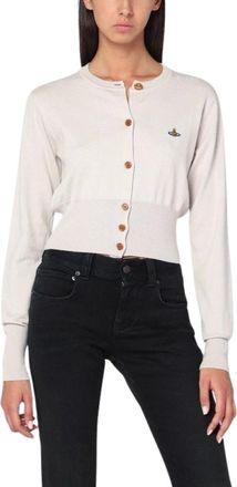 Vivienne Westwood Cardigan corto Bea - - Knitwear - Donna - Bianco - S