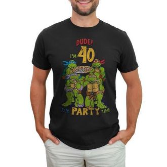 Teenage Mutant Ninja Turtles Mens Teenage Mutant Ninja Turtles 40th Birthday Pizza Party Graphic T-Shirt in Black at Nordstrom, Size Xxx-Large