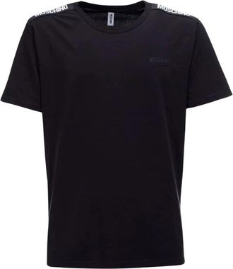 Moschino Heren Logo Band T-Shirt - Heren - T-shirts - Zwart - L - Katoen - Tops