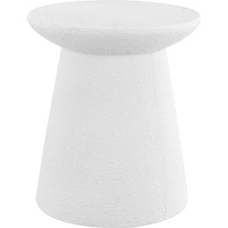 Jonathan Y Designs Hollie 18 Minimalist Modern Drum Indoor/Outdoor Accent Table Pedestal in White Frosted at Nordstrom