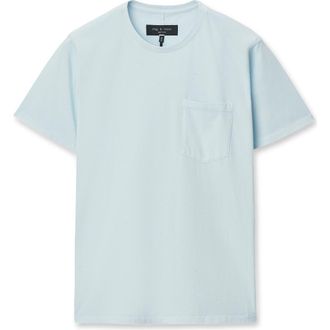 Rag & Bone Classic Fit Garment Dye Pocket T-Shirt in Cold Blue at Nordstrom, Size Xx-Large