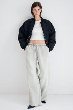 H&M Denim Pull-on Trousers in Light Gray at Nordstrom, Size Xx-Small