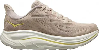 Hoka One One Mens Clifton 10 Running Shoes In Raw Linen/stone