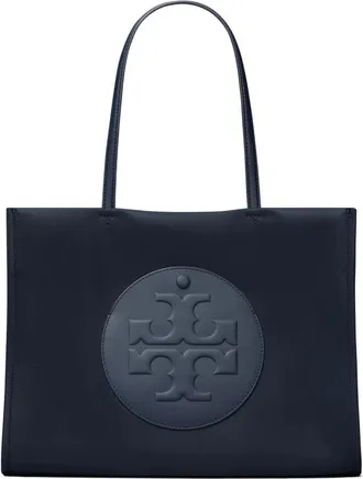 Tory Burch Small Ella Tote - Dames - Shoppers - Blauw - ONE Size - Leer - Tassen