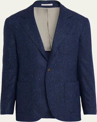 Brunello Cucinelli Mens Flecked Donegal Sport Coat