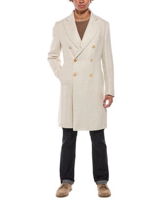 Isaia Ross Linen Overcoat