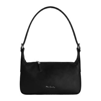 Pierre Cardin Leren Schoudertas - Dames - Tassen - Zwart - Maat: ONE Size Leer
