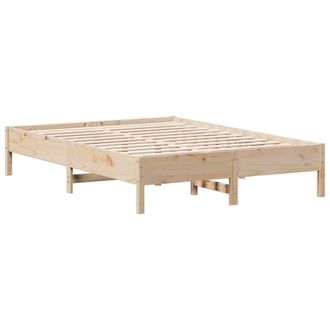 vidaXL Estructura De Cama Sin Colch&oacute;n Madera De Pino Blanco 150x200 Cm Vidaxl