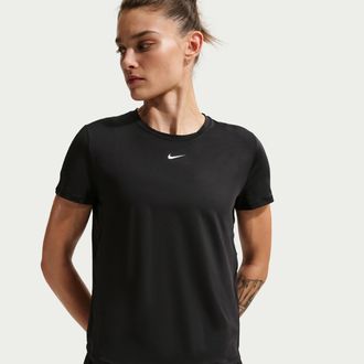 Nike Womens One Classic Dri-FIT Short-Sleeve Top in Black | FN2798-013