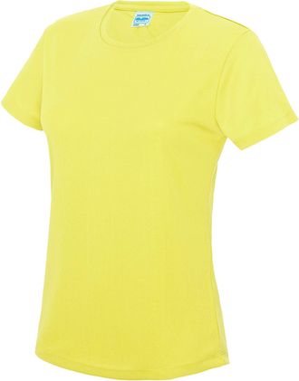 Just Cool Just Cool Womens Sports Plain-coloured T-Shirt - Yellow - X-Large