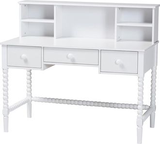Baxton Studio Archwood Writing Desk With Hutch