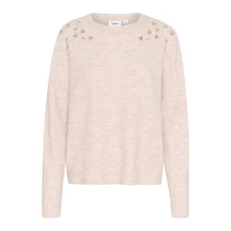 Saint Tropez Maglione Creme Melange - - Knitwear - Donna - Beige - L