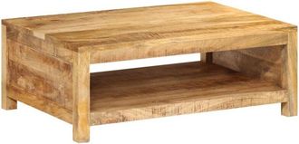 vidaXL Mesa De Centro De Madera Maciza Mango 80x55x30 Cm Vidaxl