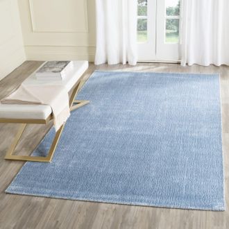 Safavieh Mirage Hand Made Area rug, Dream Blue Solid / Tonal Style Non-Shedding