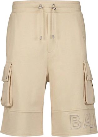 Balmain Hombre, Pantalones cortos, Beige, Talla: M