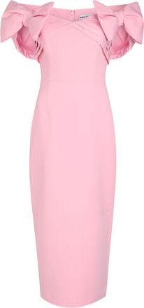 Rebecca Vallance Bow-embellished Crepe Midi Dress - Light Pink - 16 (UK16 / XL)