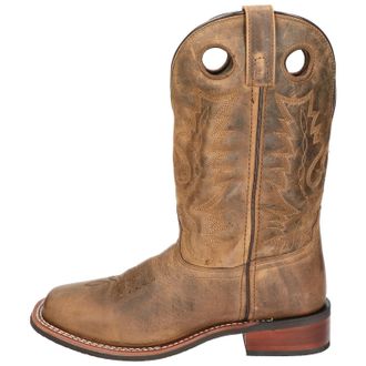 Smoky Mountain Boots Duke Series,Mens Western Boot,Square Toe,Durable Leather,Rubber Sole & Stacked Leather Block Heel,Man-Made Lining & Leather Upper,Steel Shank, Brown O