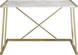 Hanah Home Modern Study Desk With Metal Legs