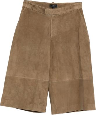 Arma Jina suede bermuda shorts - Groen
