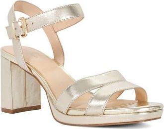 Dune London Manifesting Ankle Strap Platform Sandal in Gold at Nordstrom, Size 39