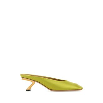 Ferragamo Safi Mule - Dames - Muiltjes - Groen - 40 EU - Satijn - Schoenen
