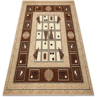 RugsX Rugsx - Carpet bcf Morad dzeta geometric, classic - beige beige 160x220 cm