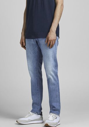 Jack & Jones JJIGLENN - Jeans mit G&uuml;rtelschlaufen und Used-Waschung Used, modisch, slim fit, Denim/Jeans