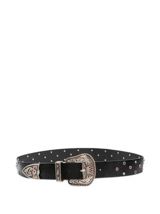 Pinko embellished buckle belt - Black