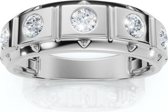 Pompeii3 1/2Ct Mens Diamond High Polish Wedding Ring Lab Grown Anniversary Band