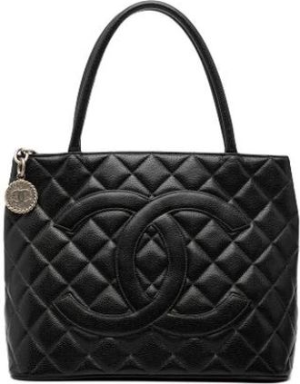 Chanel Pre-owned Tote Bags, female, Black, Size: ONE SIZE Pre-owned Vintage Tote Bag