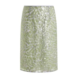 16Arlington Elice Midi Rok - Dames - Midirokken - Groen - XS - Polyester - Rokken