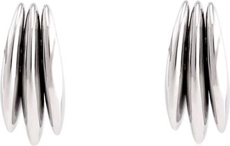 Burberry Triple Thorn Sculptural Silver Earrings