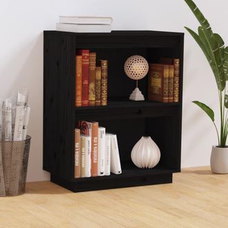 vidaXL Mobile Consolle Nero 60x34x75 Cm In Legno Massello Di Pino - Vidaxl