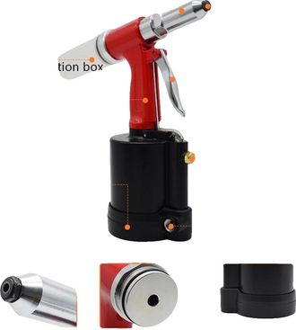 OEM Remachadora Neum&aacute;tica Hidr&aacute;ulica, Apta Para Remaches De 3,2 A 6,4 Mm, Fuerza De Tracci&oacute;n M&aacute;xima De 1300 Kgf, Longitud De Carrera De 16 Mm, Entrada De 