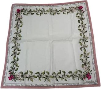 Dior Pre-owned Floral Silk Canvas Scarf - Dames - Vintage Accessoires - Veelkleurig - ONE Size - Vintage