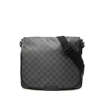 Louis Vuitton Damier Black Pvc Leather Shoulder Bag (Pre-Owned)