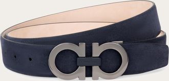 Ferragamo Men Adjustable Gancini belt Blue
