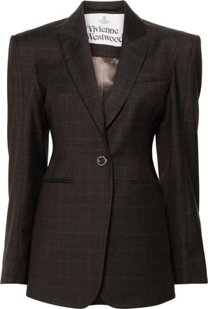Vivienne Westwood Sb Alien Lauren blazer - women - Wool/Viscose/Cotton - 38 - Brown