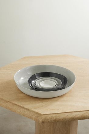 Mud Australia + Net Sustain Set Di Cinque Ciotole Da Portata In Porcellana Pebble - Neutri