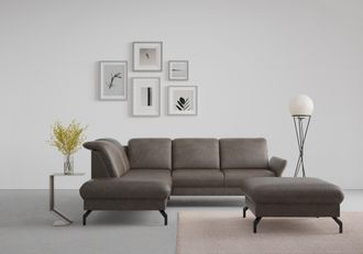 Sit&more Ecksofa »Fashion L-Form« wahlweise mit Kopfteilverstellung und Vorziehsitz, motorisch