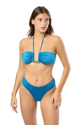Onia Michela Bikini Top in Mykonos Blue at Nordstrom, Size X-Small