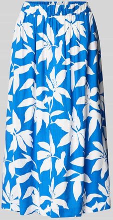 s.Oliver Red Label Relaxed Fit Ausgestellter Midi-Rock aus Viskose-Mix in Royal, Gr&ouml;&szlig;e 34