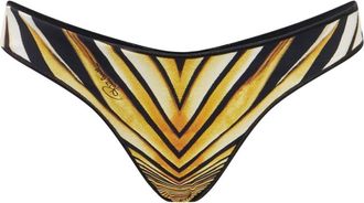 Roberto Cavalli Ray of Gold-print bikini bottoms - women - Polybutylene Terephthalate (PBT)/Elastane/Polyester/Elastane - M