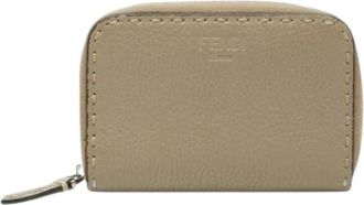 Fendi Pre-owned Lederen Portemonnee - Dames - Vintage Accessoires - Grijs - ONE Size - Leer - Vintage