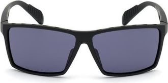 adidas 63mm Rectangular Sunglasses in Black /Smoke Lens Kolor Up Tm at Nordstrom