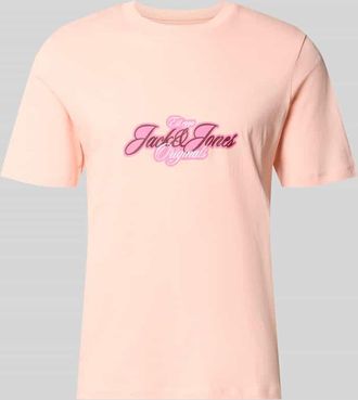 Jack & Jones Jack & Jones T-Shirt mit Label-Print Modell CASSIS in Apricot, Gr&ouml;&szlig;e XXL