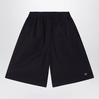 Douuod Primula black bermuda shorts in cotton poplin