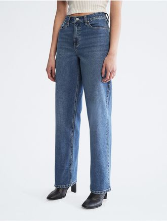 Calvin Klein Womens 90s Fit High Rise Jeans - Blue - 33